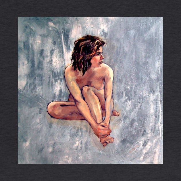 'Lucy' ~ Female nude, oil painting on canvas by rozmcq